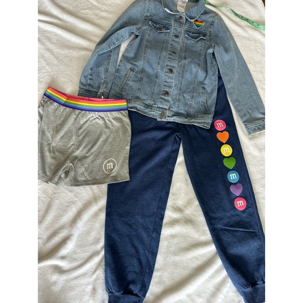 Jeans M & M Jacket, Pants And Short Girls Size 9-10 Jeans Jacket, Sweat Pants